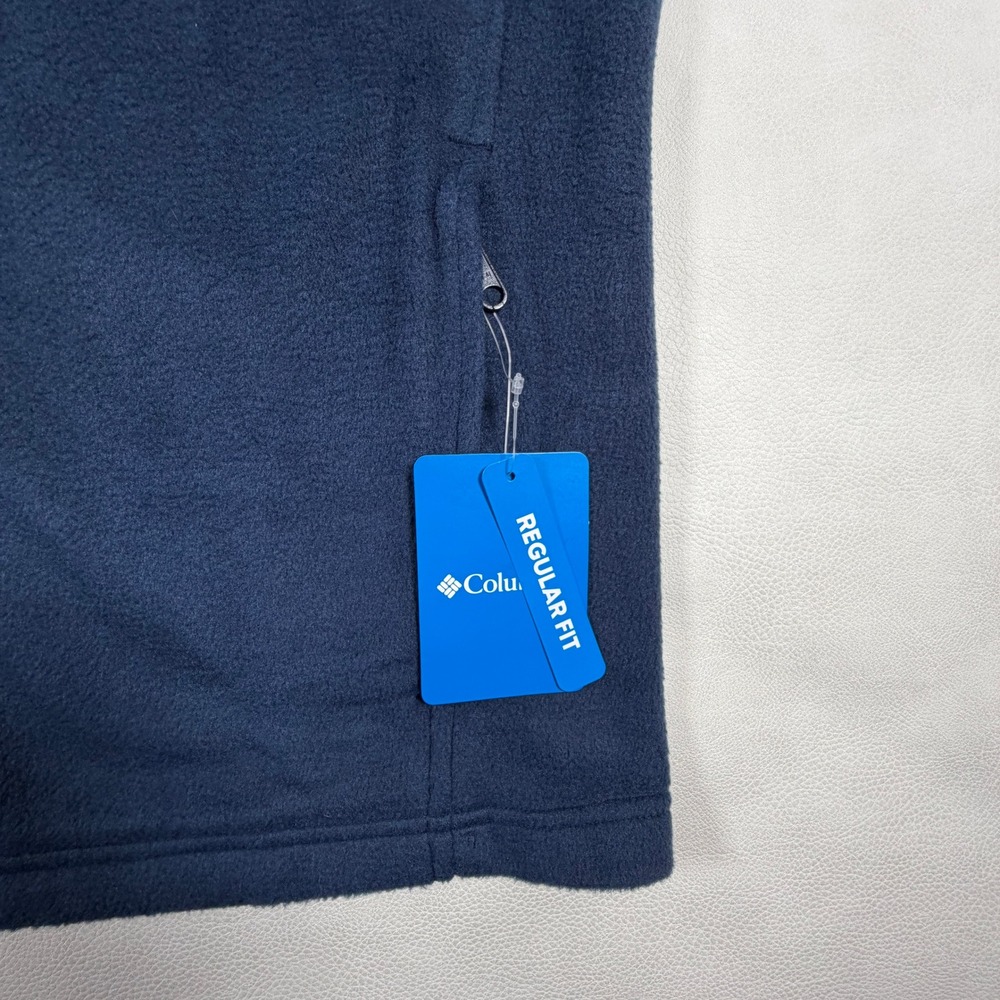 NWT Columbia Mens Large Steens Mountain Fleece Vest Navy Blue Full Zip - Picture 5 of 9